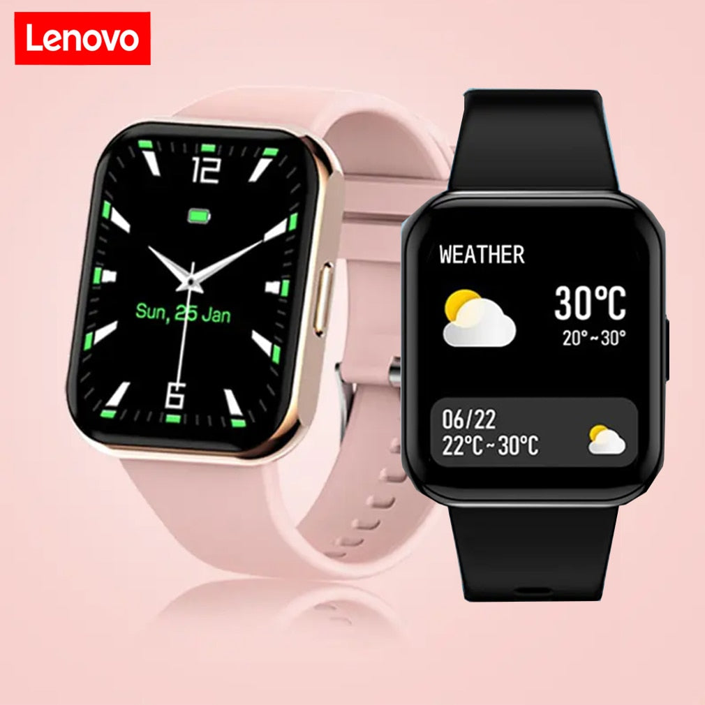 Lenovo 2023 New Smart Watch 1.85 Inch Screen BT Call Music Smartwatch For Men Women Ladies Gift Wristwatch For Apple Ios Android