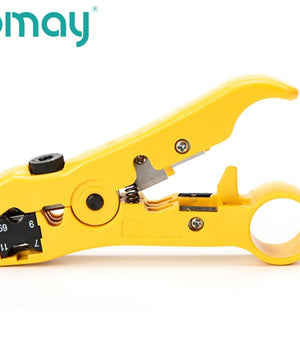 Flat or Round UTP Cat5 Cat6 Wire Coax Coaxial Stripping Tool Universal Cable Stripper Cutter Stripping Pliers Tool for Network