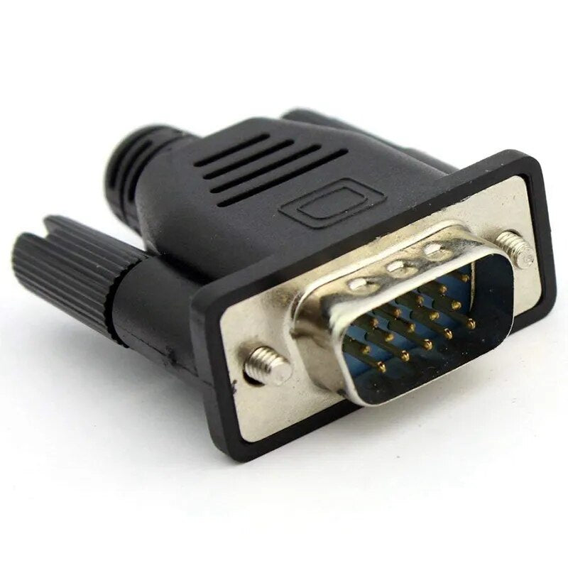 AT41 2 Pcs VGA Virtual Display Adapter: 1 Pcs  DDC EDID Dummy Plug Headless Ghost Display Emulator Lock Plate & 1 Pcs Male D