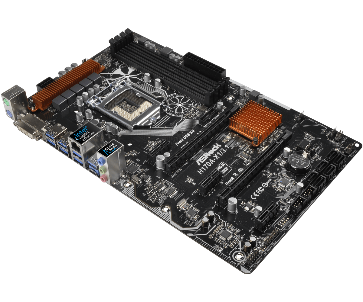 LGA 1151Motherboard ASROCK H170A-X1/3.1 Motherboard Intel H170 DDR4 64GB PCI-E 3.0 SATA III DVI ATX For 6th Gen Core i7i5i3 cpus