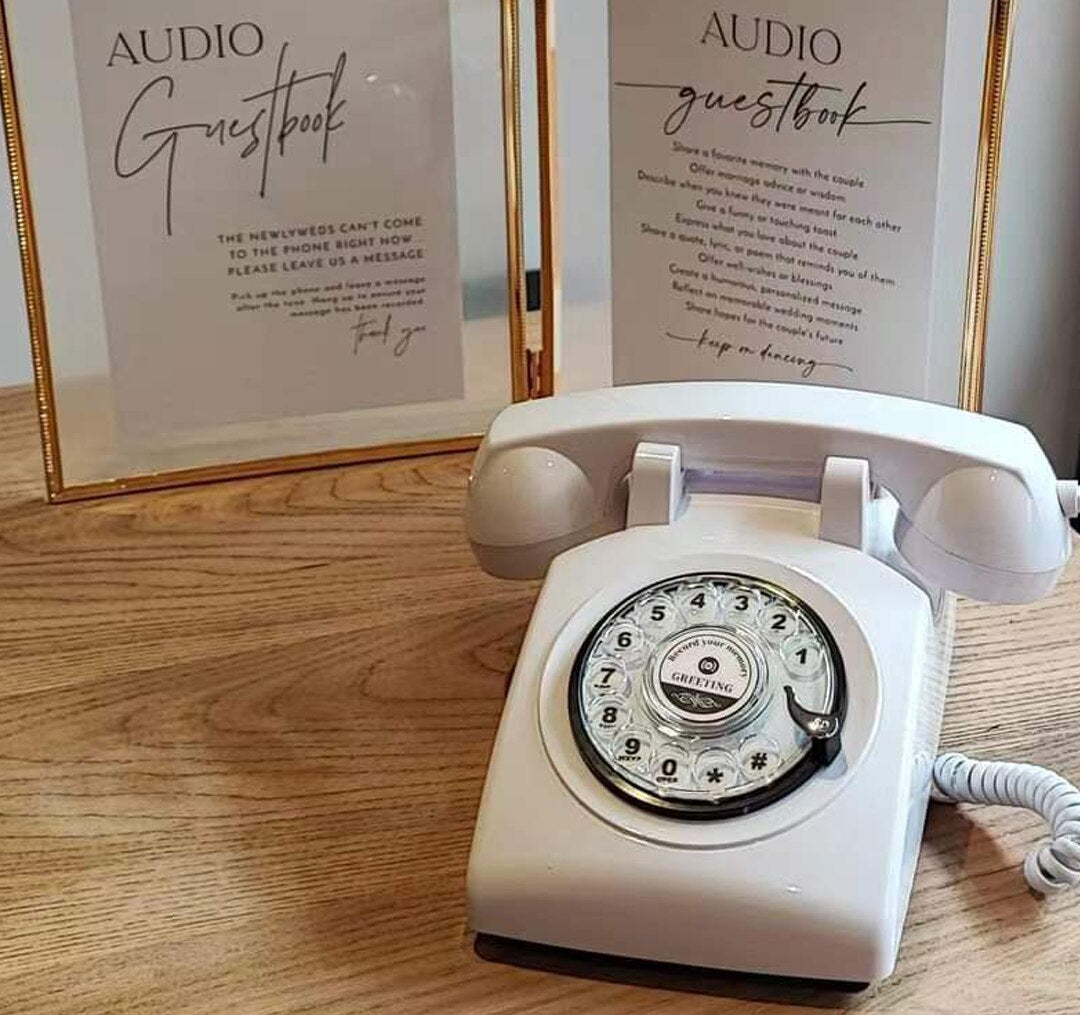 Wedding Audio GuestBook Telephone White limited edition  For Birthday Wedding Party Customized wholesale Contact We