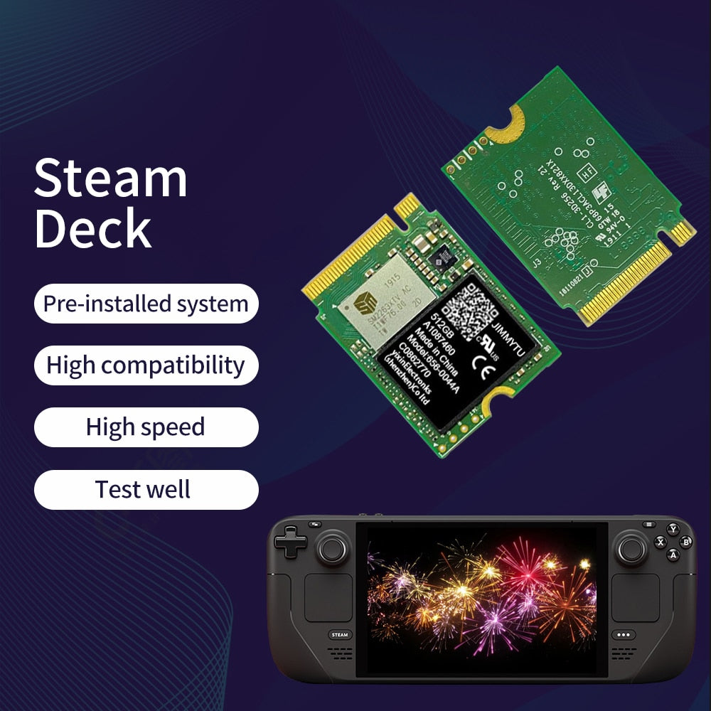 SSD M2 Nvme 2230 1tb Steam Deck 512gb Sata Disco Duro M2 Nvme High Performance PCIe Gen 4x3 For Steam Deck Console With Tools