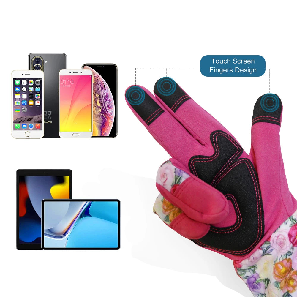 Long Gardening Gloves Women Thorn Resistant Rose Prunting Gloves Touch Screen with Forearm Protection and Reinforced Palms