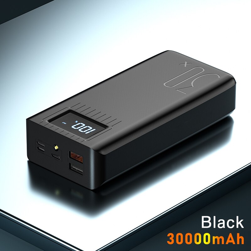 Power Bank 30000mAh TypeC Micro USB C Powerbank LED Display Portable External Battery Charger 30000 mAh For iPhone Xiaomi Tablet