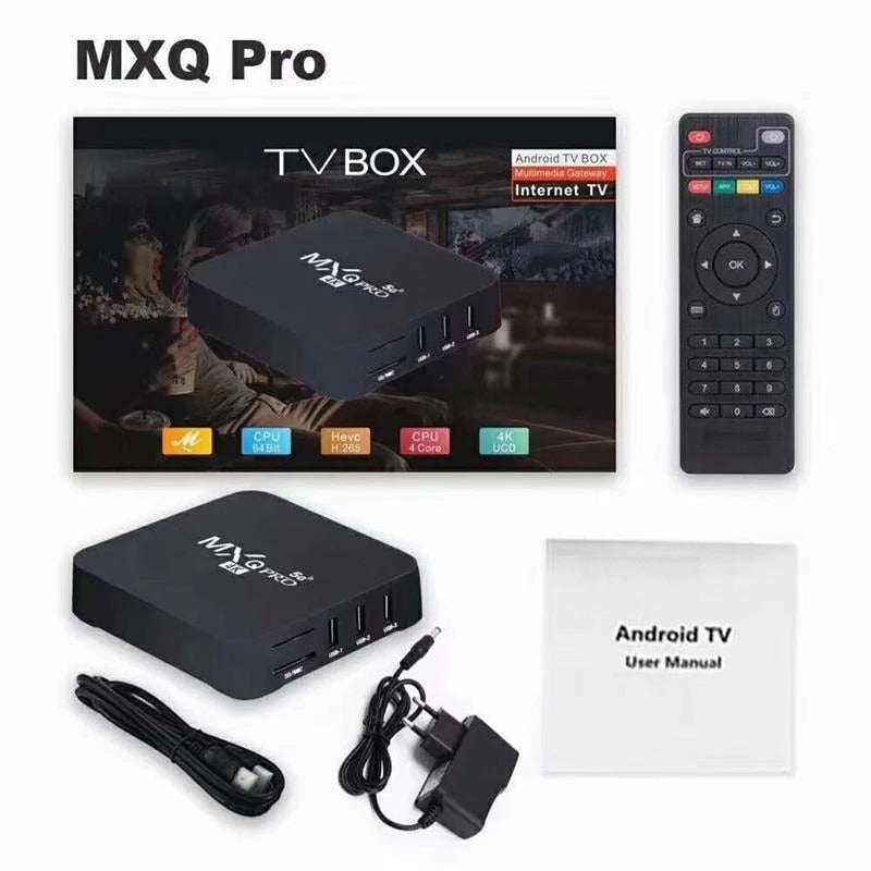 TV BOX Android 11.0 S905L 2.4G&5G WiFi 8GB RAM 128GB ROM Youtube Media Player Mxq Pro 4K set top Smart tv box