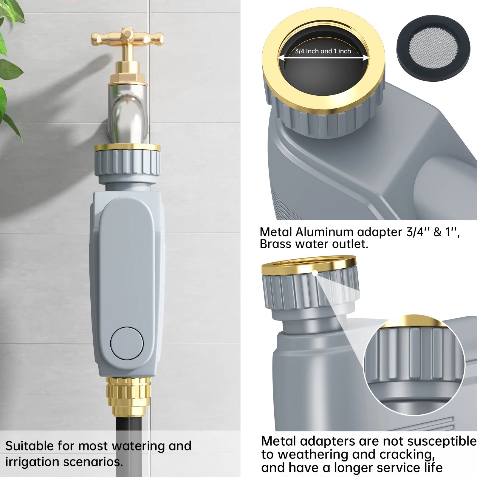 ZIGBEE 3.0 Garden WIFI Watering Timer Smart Life Sprinkler Irrigation System Built-in Water Flow Meter Water Controller TUYA