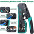 ZoeRax Pass Through RJ45 Crimp Tool Cat5e Cat6 Cat6a Cat7 Crimping Tool for RJ11/RJ12 Standard, RJ45 Pass Through Connectors