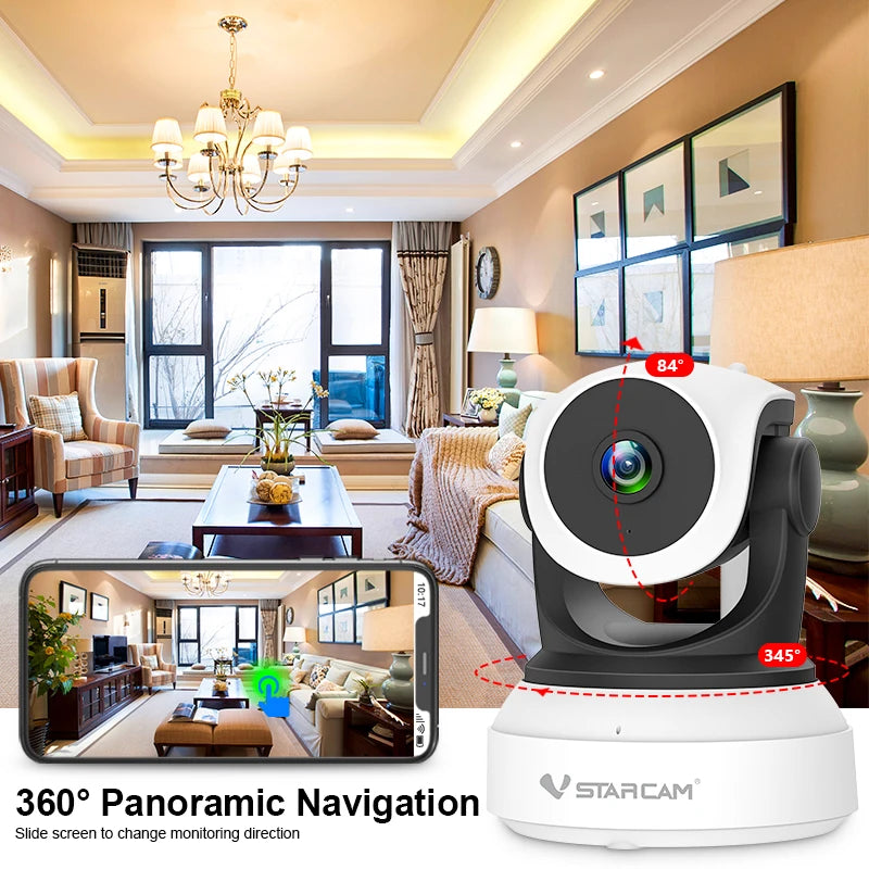 Vstarcam 2MP IP Camera Wifi Camera 1080P Indoor CCTV Surveillance Security Camera Auto Tracking 2500mAh Battery P2P iptv