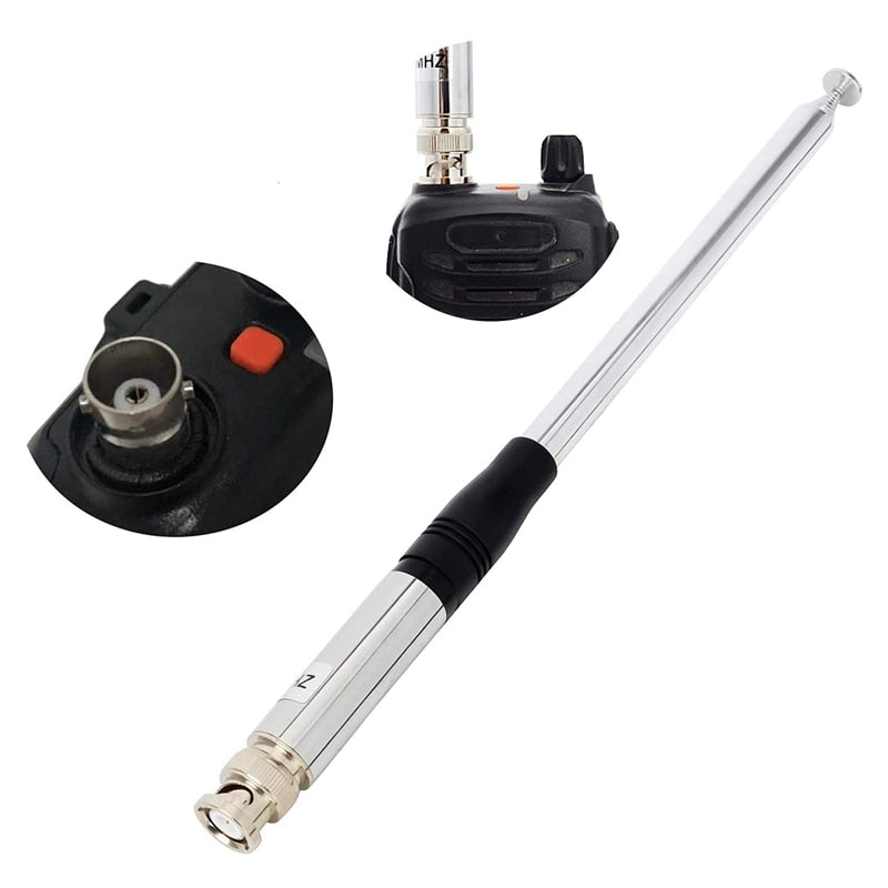 27Mhz Antenna 9-Inch to 51-Inch Telescopic/Rod HT Antennas for CB Handheld/Portable Radio with BNC Connector