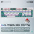 Machenike K520 Mechanical Keyboard Wired Connection Red Switch Hot Swappable 108 Keys LED Backlit RGB Sidelit Gaming Keyboard