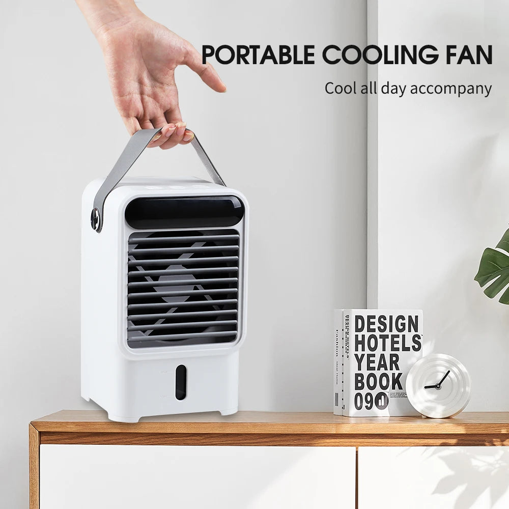 Portable Air Conditioner Household Air Cooler 500ML Watertank Timing Function Purifier USB Charging Humidifier Cooler Fan