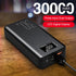 30000mAh Power Bank Type C Micro USB Powerbank For iPhone LED Digital Display Portable External Battery Charger