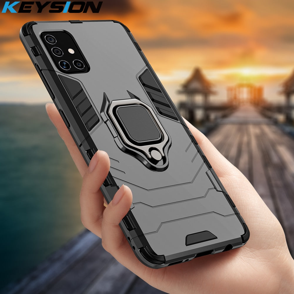 KEYSION Shockproof Case For Samsung A51 A71 A52 A72 A32 A12 M21 M31 A8 2018 Phone Cover for Galaxy S21 Ultra S20 Plus A21S A31