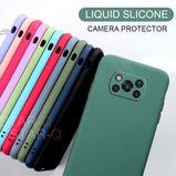 New Full Cover Liquid Silicone Phone Case For Xiaomi Poco X3 Nfc M2 F2 Pro X2 global Original Soft Protective Back Covers Cases