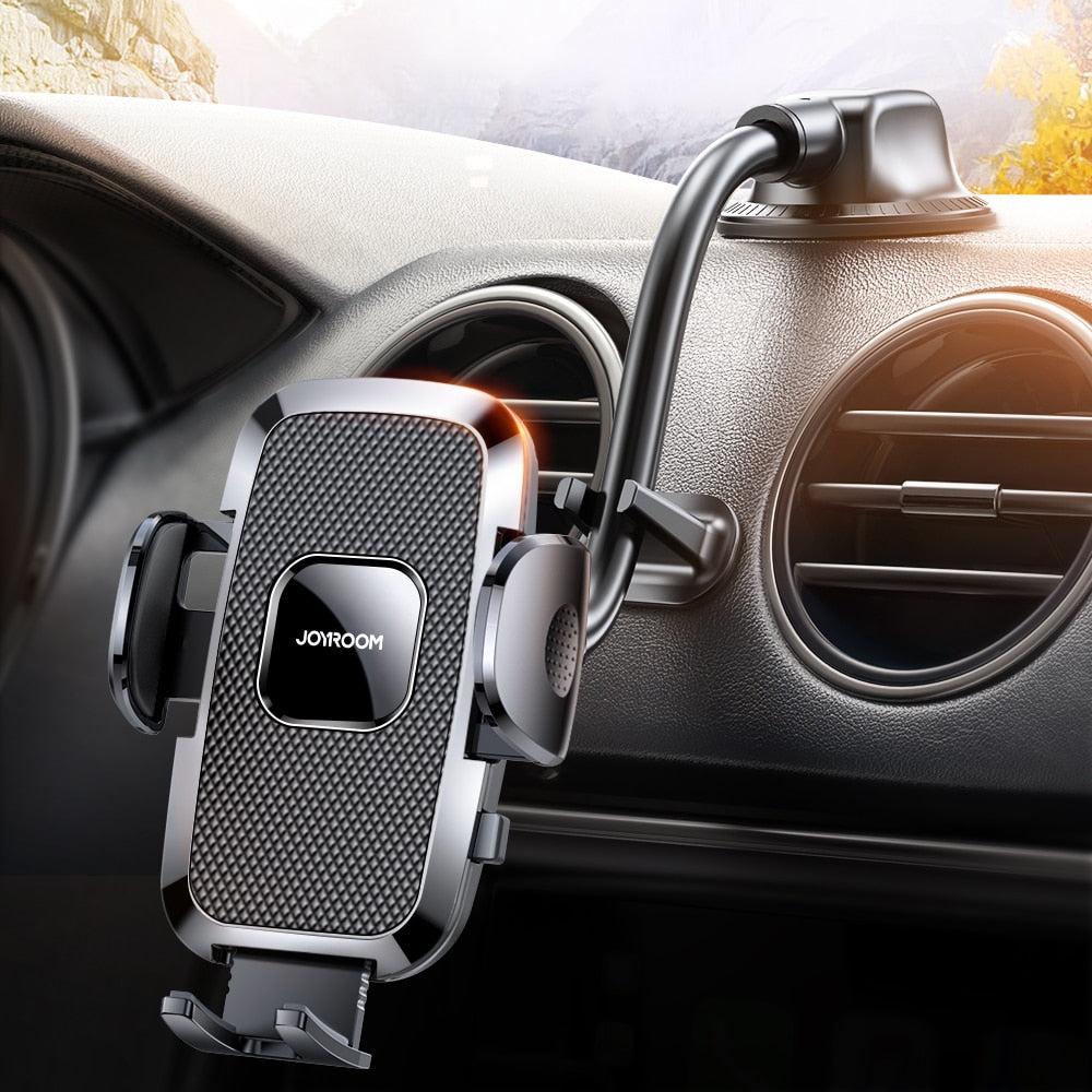 Joyroom Car Phone Holder Mount Flexible Long Arm Anti-Shake Phone Holder Mount in Car Dashboard Air Outlet Car Holder For Phone