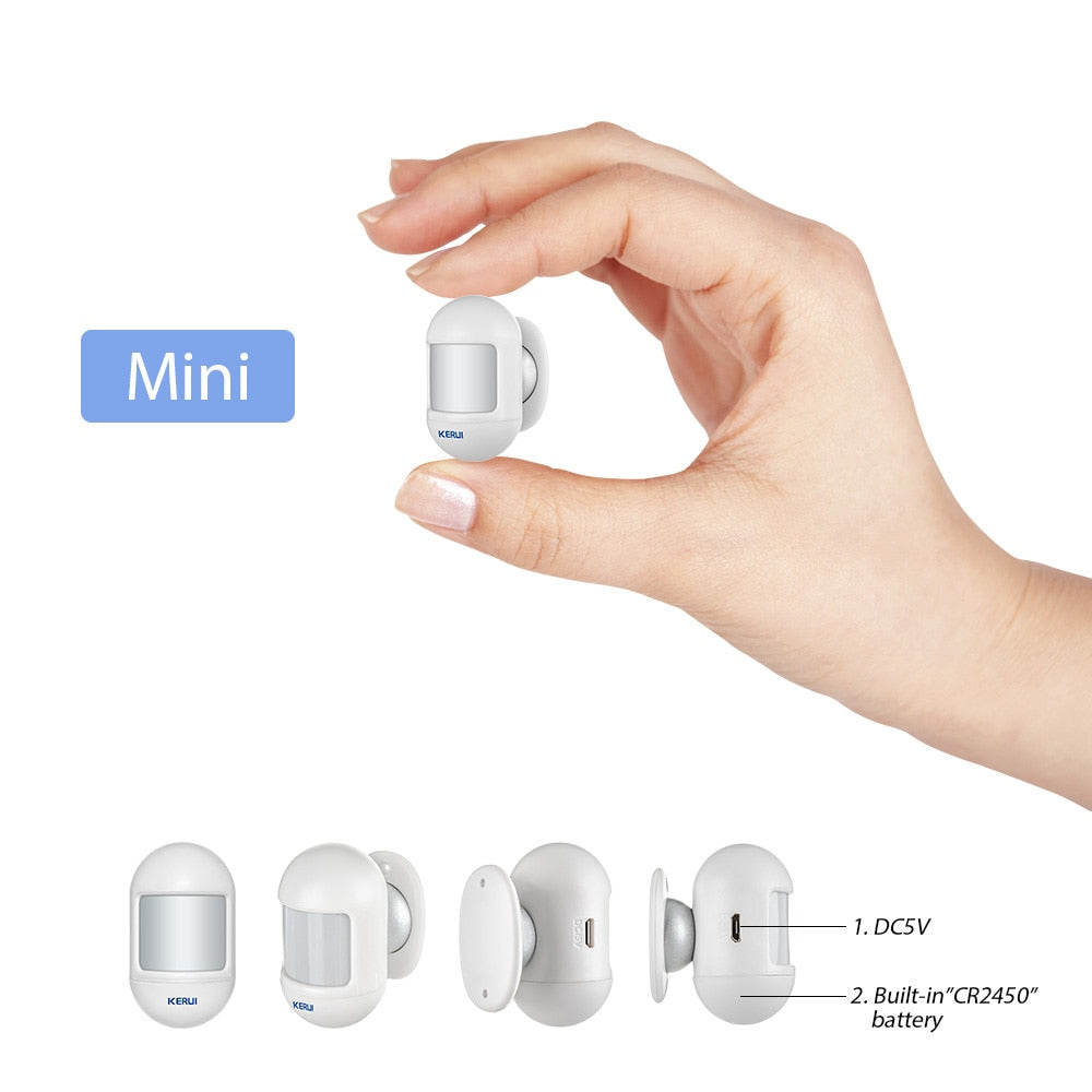 KERUI Wireless Mini PIR Motion Sensor Alarm Detector With magnetic swivel base For G18 W18 Home Security Alarm System