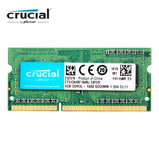 Crucial RAM SO DIMM DDR3 DDR3L 8GB 4GB  1333MHZ 1066MHz 1600 SODIMM  8 GB 12800S 1.35V  for  laptop notebook memory