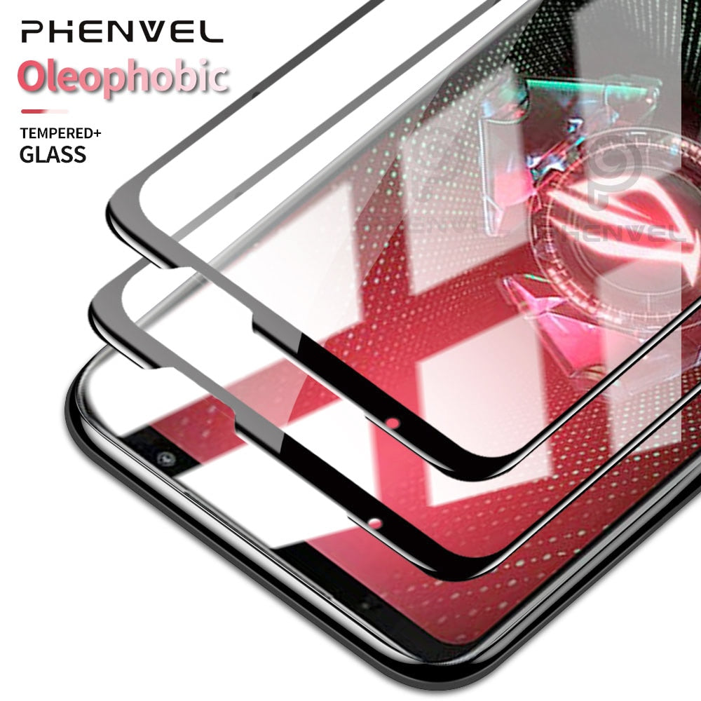 Tempered Glass Screen Protector For Asus Rog Phone 5 3 7 6D 2 5S 6 Pro Oleophobic Protective Glass