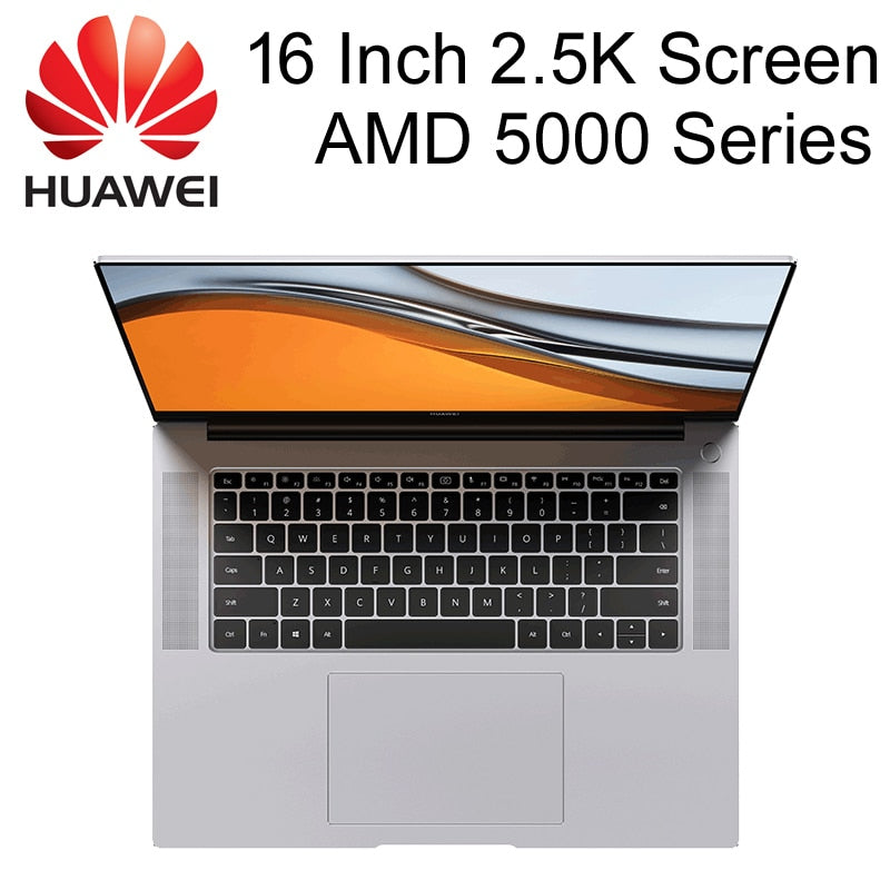 New Arrival HUAWEI MateBook 16 Laptop 16 Inch 2.5K Screen AMD R7-5800H Processor WiFi 6 Type-C HDMI Metal Share Cell Phone