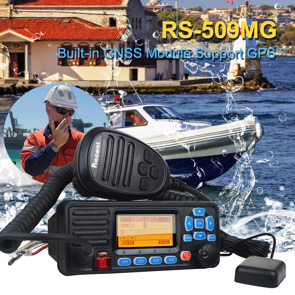 Walkie Talkie  RS-509M RS-509MG  Built-in GPS Positioning VHF Marine Transceiver IPX7 Waterproof 25W Marine Radio DSC