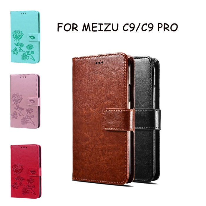 Phone Case For Meizu C9 Pattern Flip Phone Case For Meizu C9 PRO Coque Funda PU Leather Wallet Leather Capas