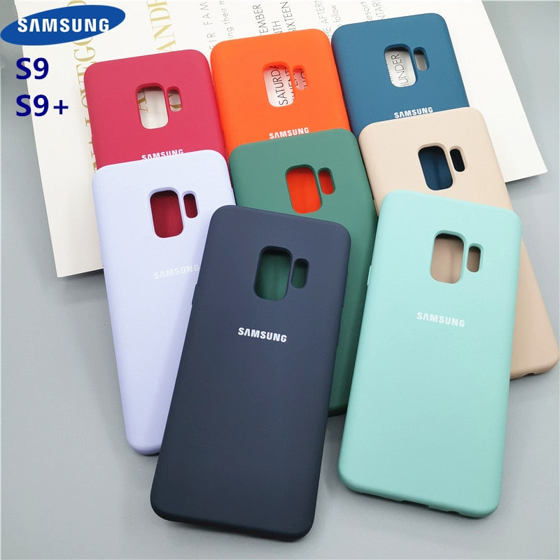 Samsung Galaxy S9+ S9 Cover Office Liquid Silicone Soft Case For S9 S9+ S9 Plus Full Protective Back Cover Mobile Phone Shell