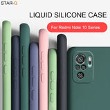 New Liquid Silicone Phone Case For Xiaomi Redmi Note 10 pro max 10s Original Camera Protective Soft Back Covers On Redmi Note10