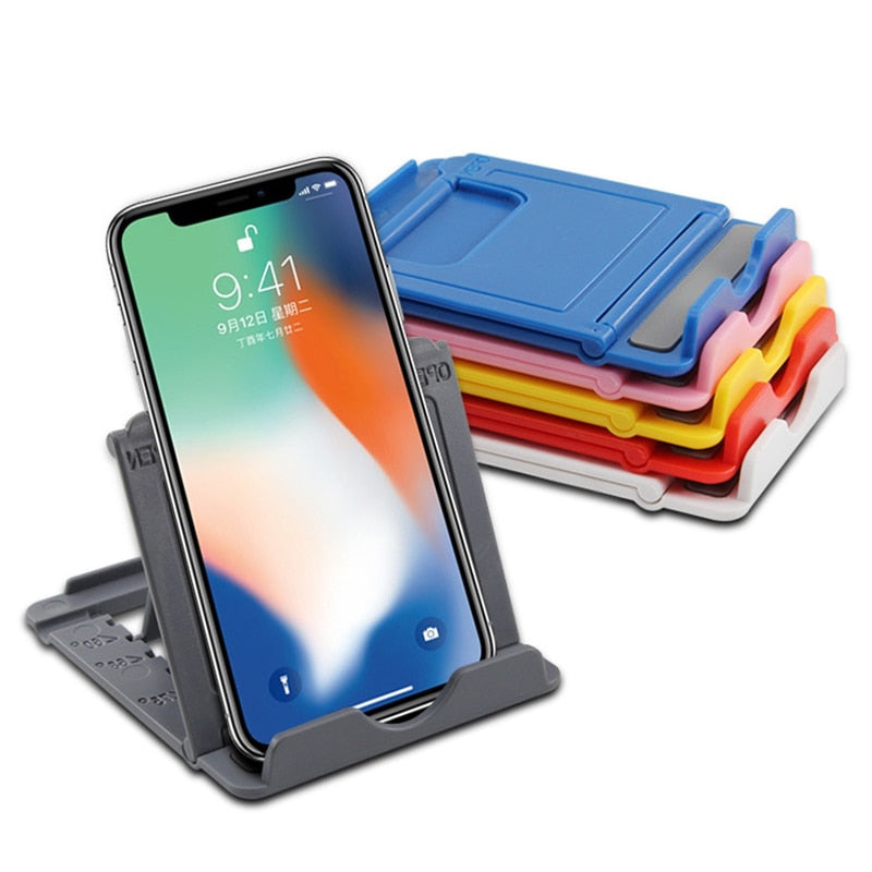 Phone Holder Desk Stand For Mobile Phone Tripod For iPhone Xsmax 12 13 Pro Huawei Xiaomi Mi 9 Plastic Foldable Desk Holder Stand
