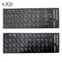 Ukraine Language Ukrainian Keyboard Sticker  Durable Alphabet Black Background White Letters for Universal PC Laptop