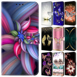 Xiomi POCO X5 5G Leather Flip Case for Funda Xiaomi Mi 13 Lite mi13 Pro Cases Painted Butterfly Flower Wallet Phone Back Cover