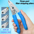 VCFS-30 Stainless Steel Three-port Fiber Stripping Pliers FTTH Tool Fiber Optic Wire Stripper (Optional Two Ports)