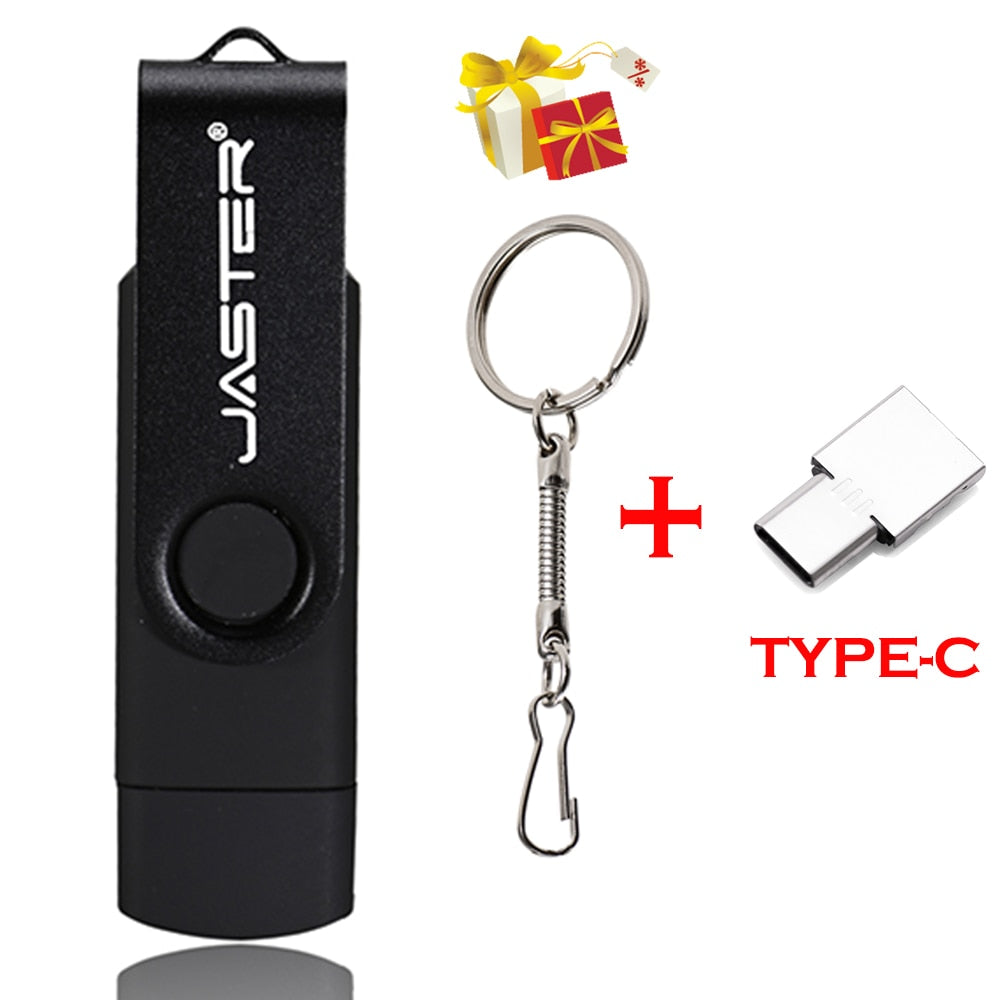 3 in 1High Speed USB flash drive OTG Pen Drive 64GB 32GB Adapter 16GB Micro USB stick Red External Storage Give away type-c gift