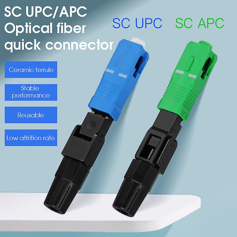 Quick Field Assembly FTTH Embedded Fiber Optic Fast Connector SC APC SM Fiber Optic SC/UPC Cold Connector Free Shipping