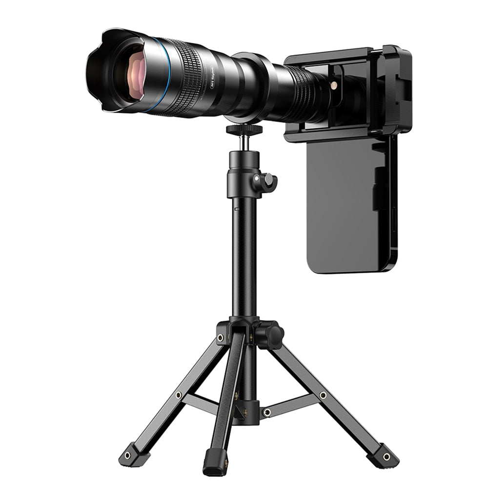 APEXEL New Metal 36X Telephoto Zoom Lens with Tripod Universal Clip Telescope for iPhone Samsung Smartphones for Camping Hiking