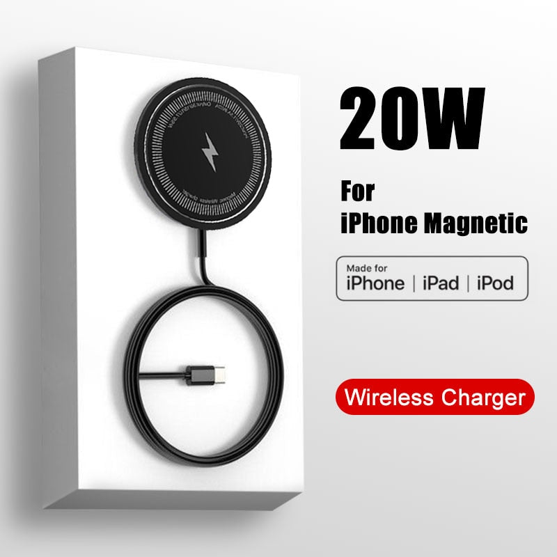 Original Magnetic Wireless Charger For Apple iPhone 14 13 12 11 Pro Charge X XS XR 8 USB Type C Fast Charging Phone Accessories