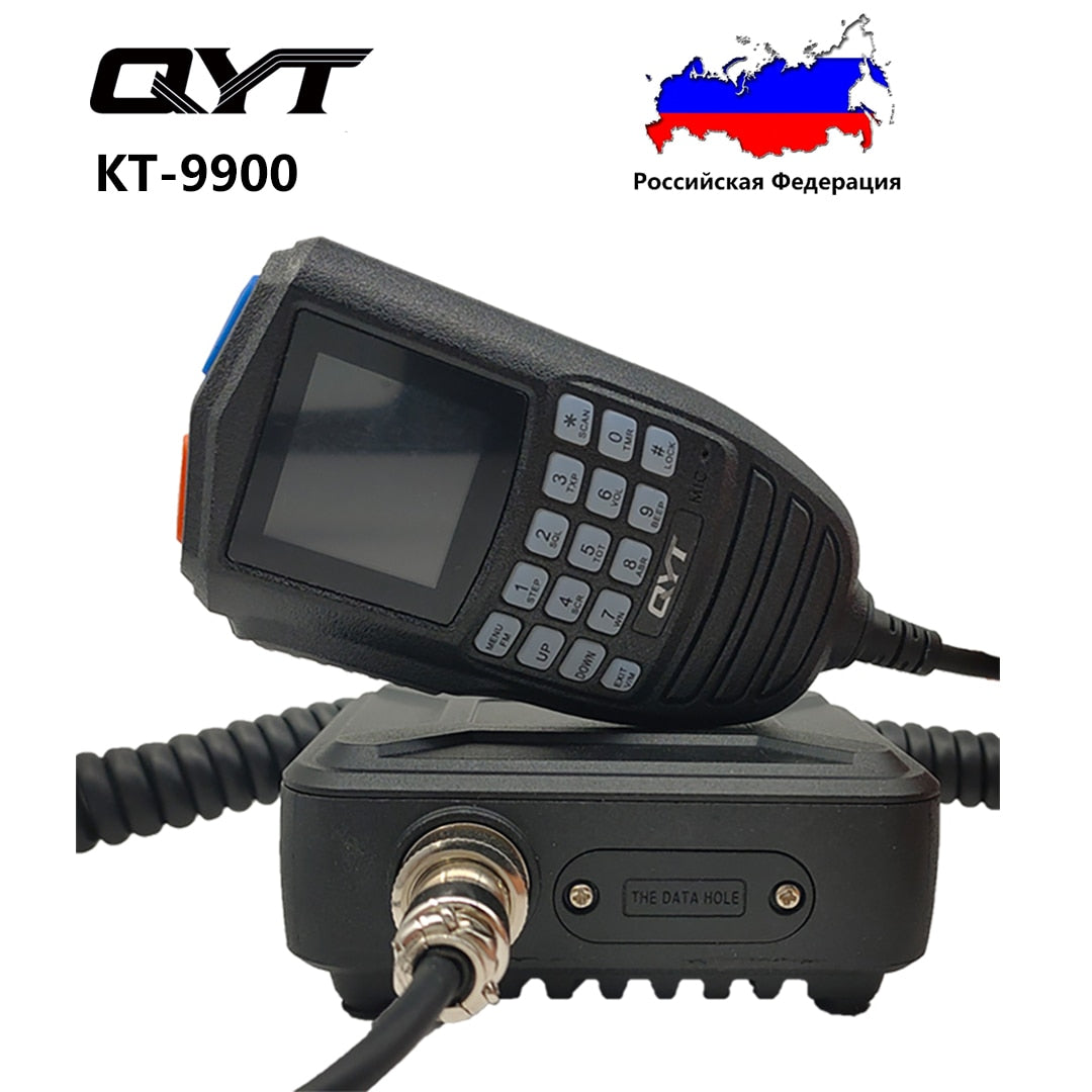 QYT KT-9900 Mini Mobile Radio VHF UHF Dual Band 25W 200 Channels Car Ham Radio Transceiver