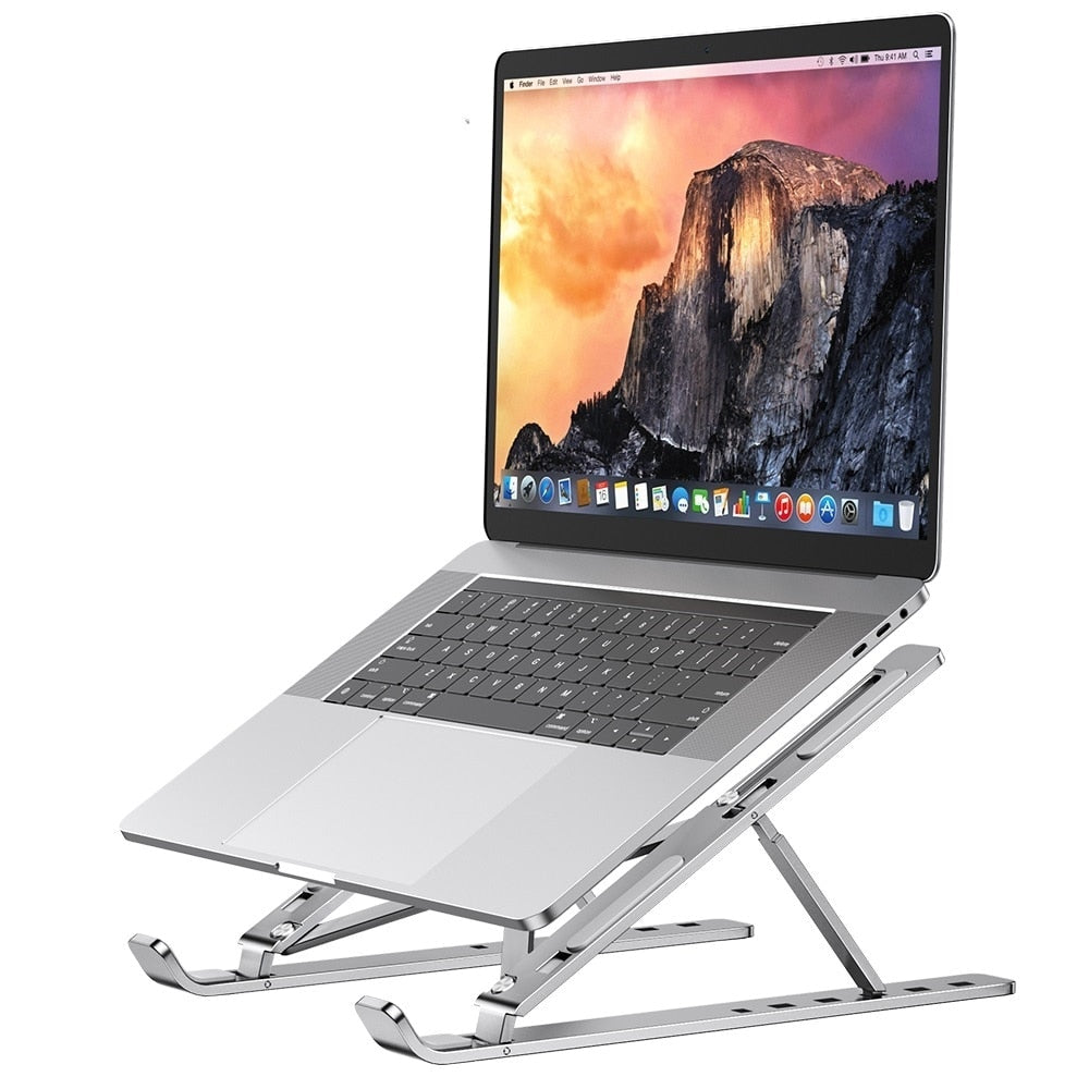 Portable Laptop Stand Aluminum Notebook Support Computer Bracket Macbook Air Pro Holder Accessories Foldable Lap Top Base For Pc