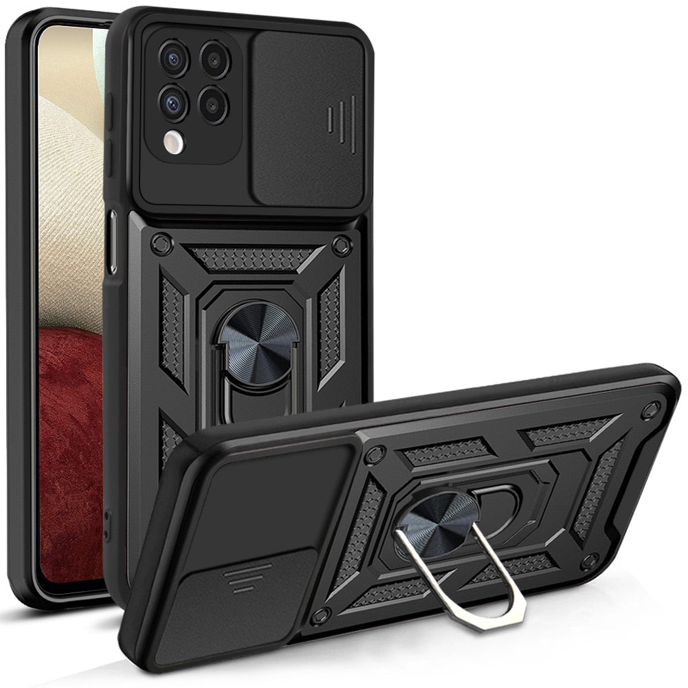 for Samsung A12 Case Samsung A 12 Case Phone Camera Lens Protective Magnet Armor Shockproof Bumper Cover