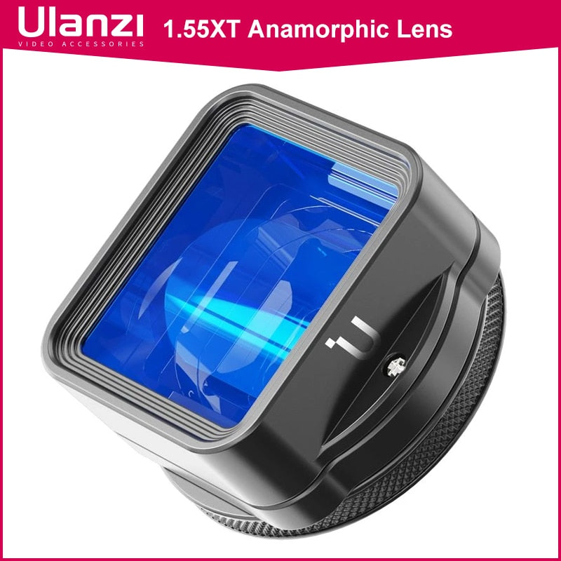Ulanzi 1.55XT Anamorphic Lens for iPhone 13 12 Mini Pro Max 11 1.55X Wide Screen Video Widescreen Slr Movie Videomaker Filmmaker