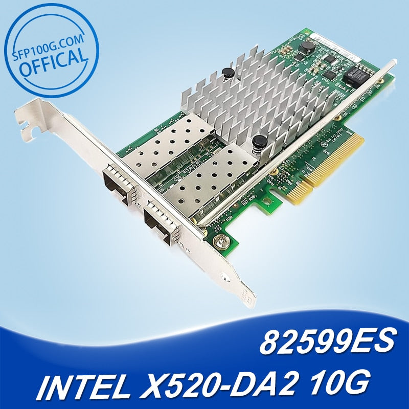 X520-DA2 10G PCI Express x8 Intel 82599ES Chip Dual Port Ethernet Network Adapter E10G42BTDA,SFP+ Not Included
