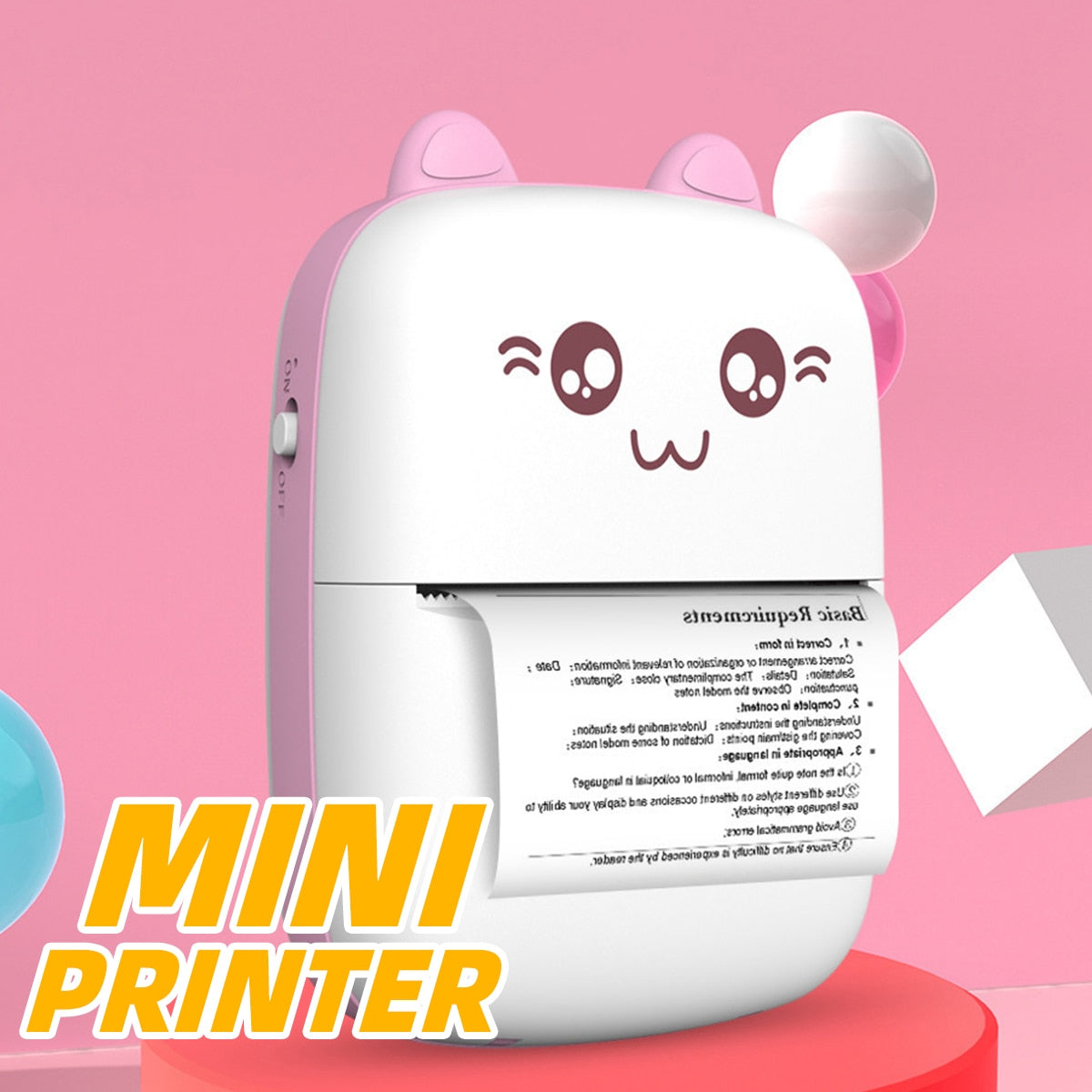 Mini Thermal Printer Smart Pocket Portable Photo Printer Usb Wrong Question Printing Wireless Bluetooth for Phone Android IOS