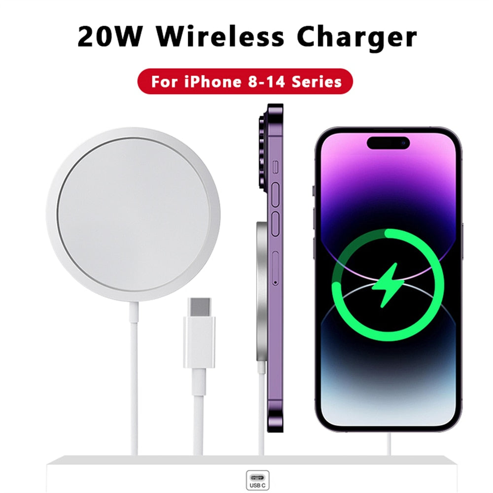 20W Fast Charger Original Magnetic Wireless Charging Device For iPhone 14 13 11 12 Pro Max Mini USB C 8 Plus XR X XS MAX Airpods