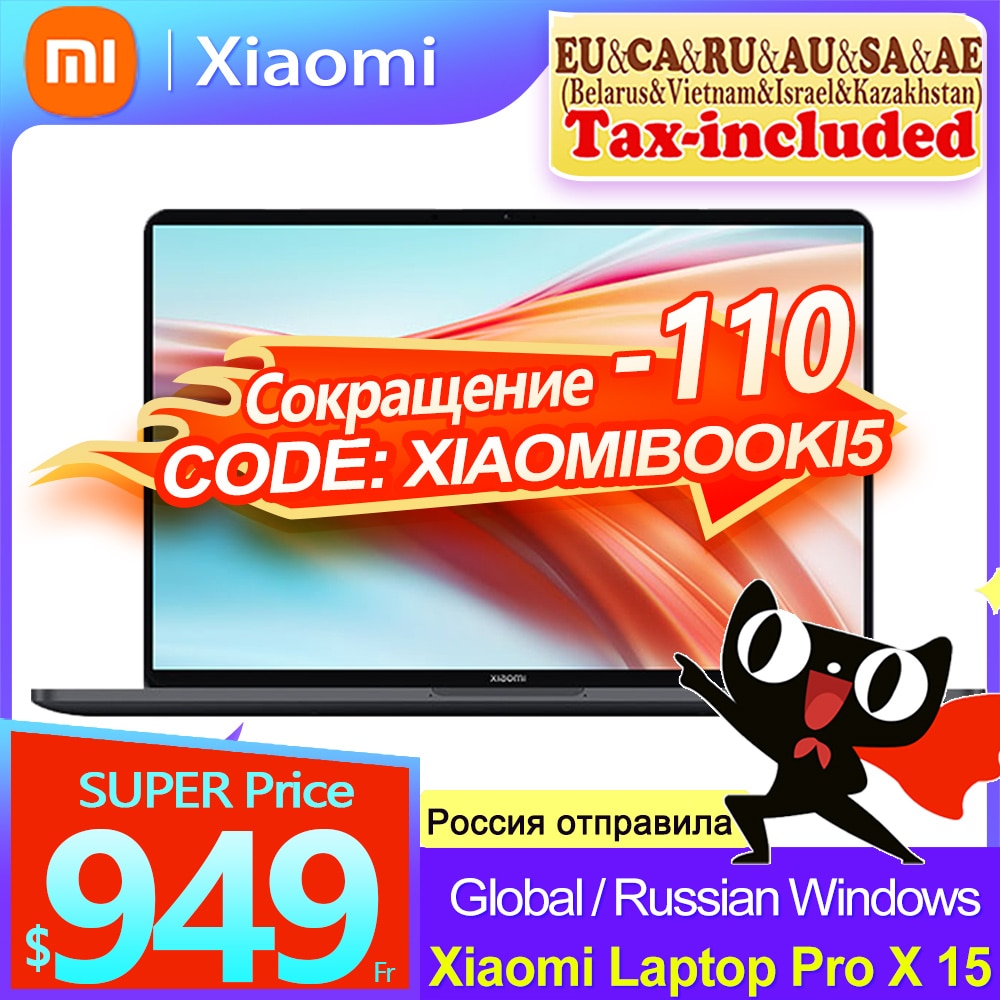 Xiaomi Mi Laptop Pro X 15 i7-11370H/i5-11300H 32GB/16GB RAM 1TB/512GB ROM RTX 3050 Ti 3.5K E4 OLED Game Notebook PC