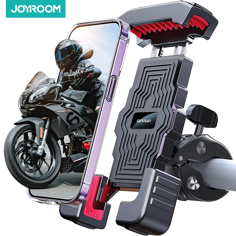 Joyroom Motorcycle Bike Phone Holder Mount,15s One-Push Quickly Install,1s Automatically Lock & Release,Widely for phone4.7"-7''