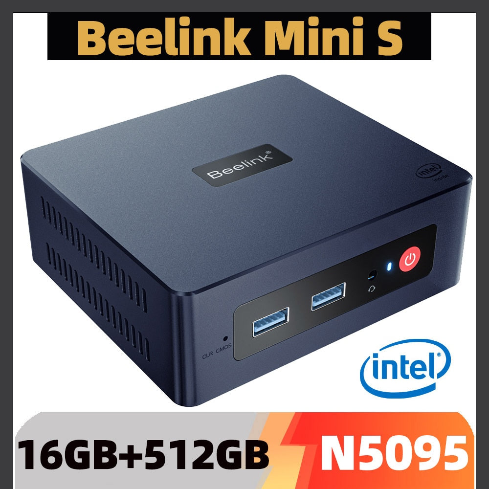 Beelink Mini S Gamer Mini PC Win11 Intel N5095 DDR4 8GB 128GB 256GB 1000M LAN Mini Computer Gaming VS J4125 GK Mini T4 Pro