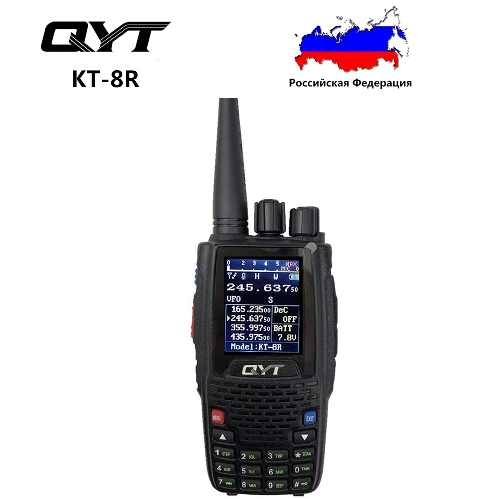 QYT KT-8R Quad Band Two Way Radio 5W Color Display Transceiver Handheld Outdoor Intercom