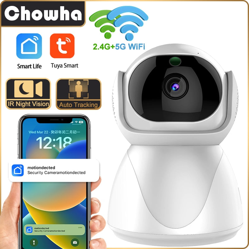 2.4G/5G Tuya Smart Wireless Indoor WiFi Camera Home Security Surveillance Camera Auto Tracking Baby Monitor CCTV IP Camera