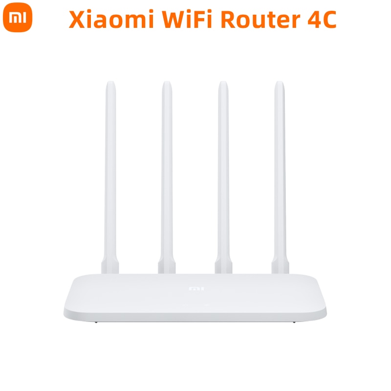 Original Xiaomi WIFI Router 4C 64MB Memory 802.11 b/g/n 2.4G 300Mbps 4 Antennas Wireless 4G Mi Routers Smart APP Control