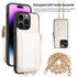 Phone Case For iPhone 14 13 Pro Max PU Leather Shockproof Full Cover With Holder Crossbody Lanyard Card Slot Multifunctional Bag