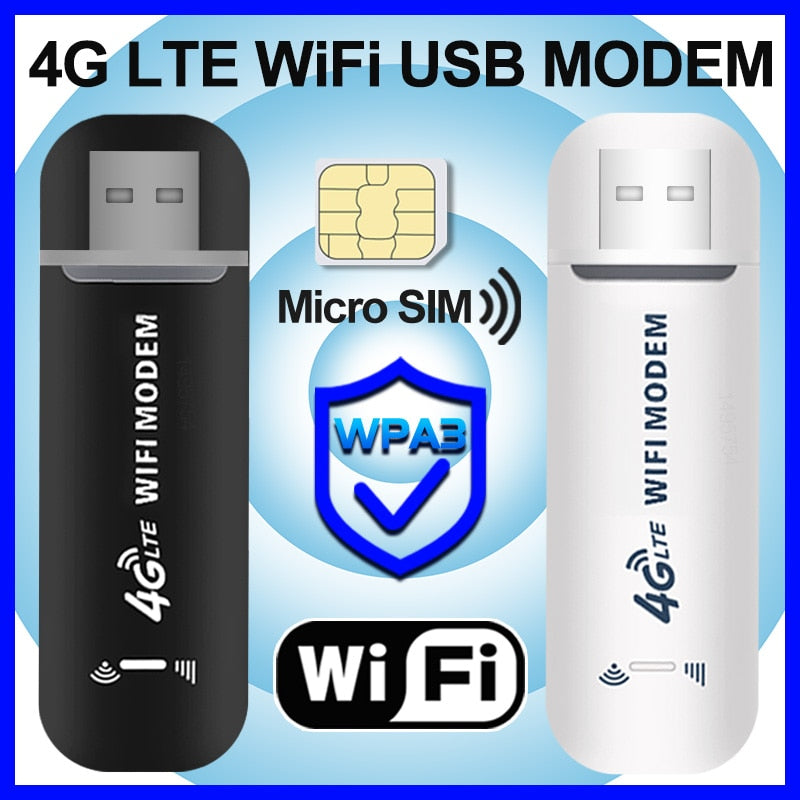 Wireless Portable 4G LTE WIFI Router 150Mbps USB Dongle Modem Stick Mobile Broadband 2.4G Driver-free Support Multiple Devices